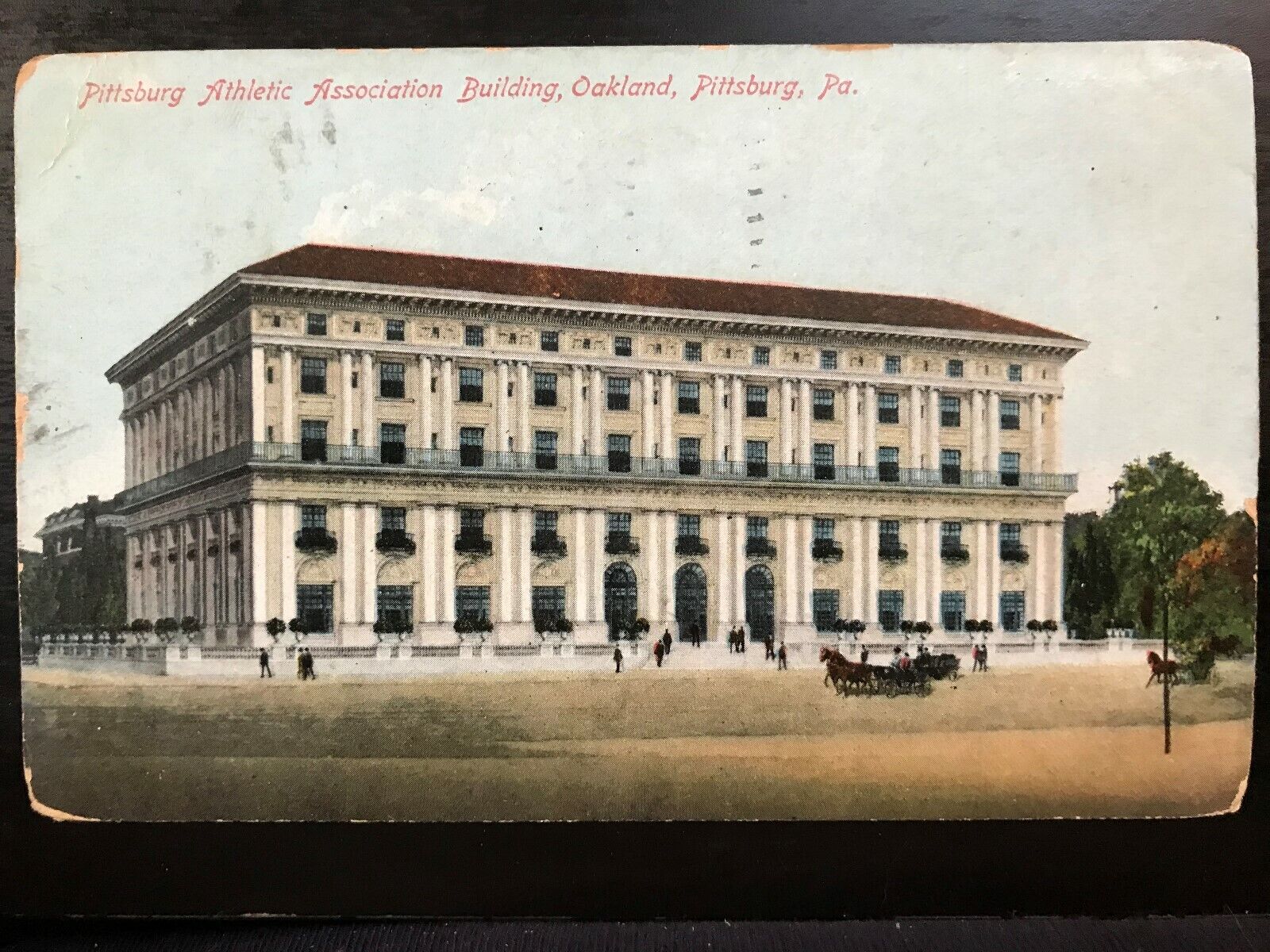 Vintage Postcard 1910 Pittsburg Athletic Assoc Building Okaland Pittsburgh PA