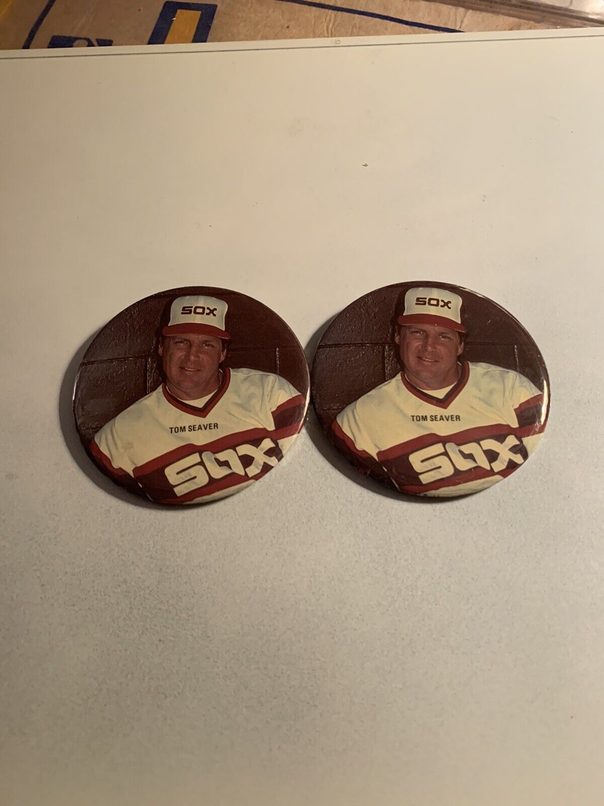 1980s Tom Seaver Chicago White Sox Pins X2 Hof