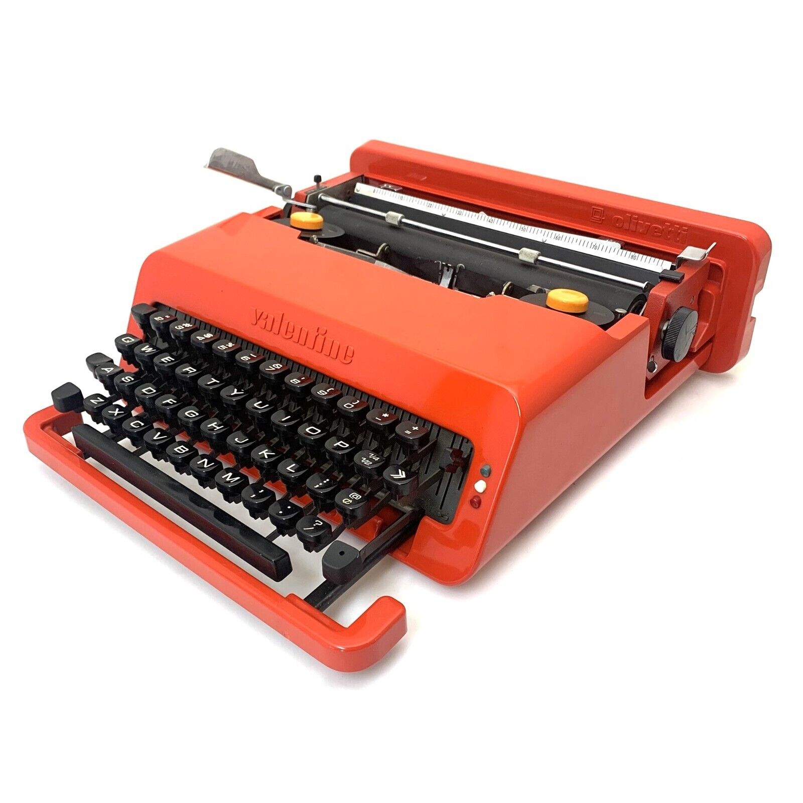 Red 1971 Olivetti Valentine Typewriter Working Case Vtg MCM Retro Memphis Group