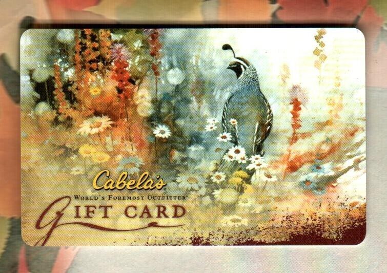 CABELA'S Quail and Flowers ( 2019 ) Gift Card ( $0 )