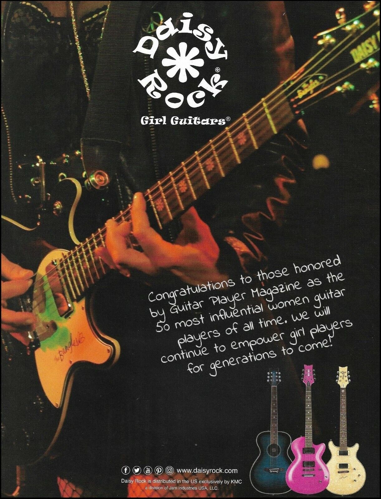 Daisy Rock Girl Guitars 2017 advertisement 8 x 11 color guitar ad print