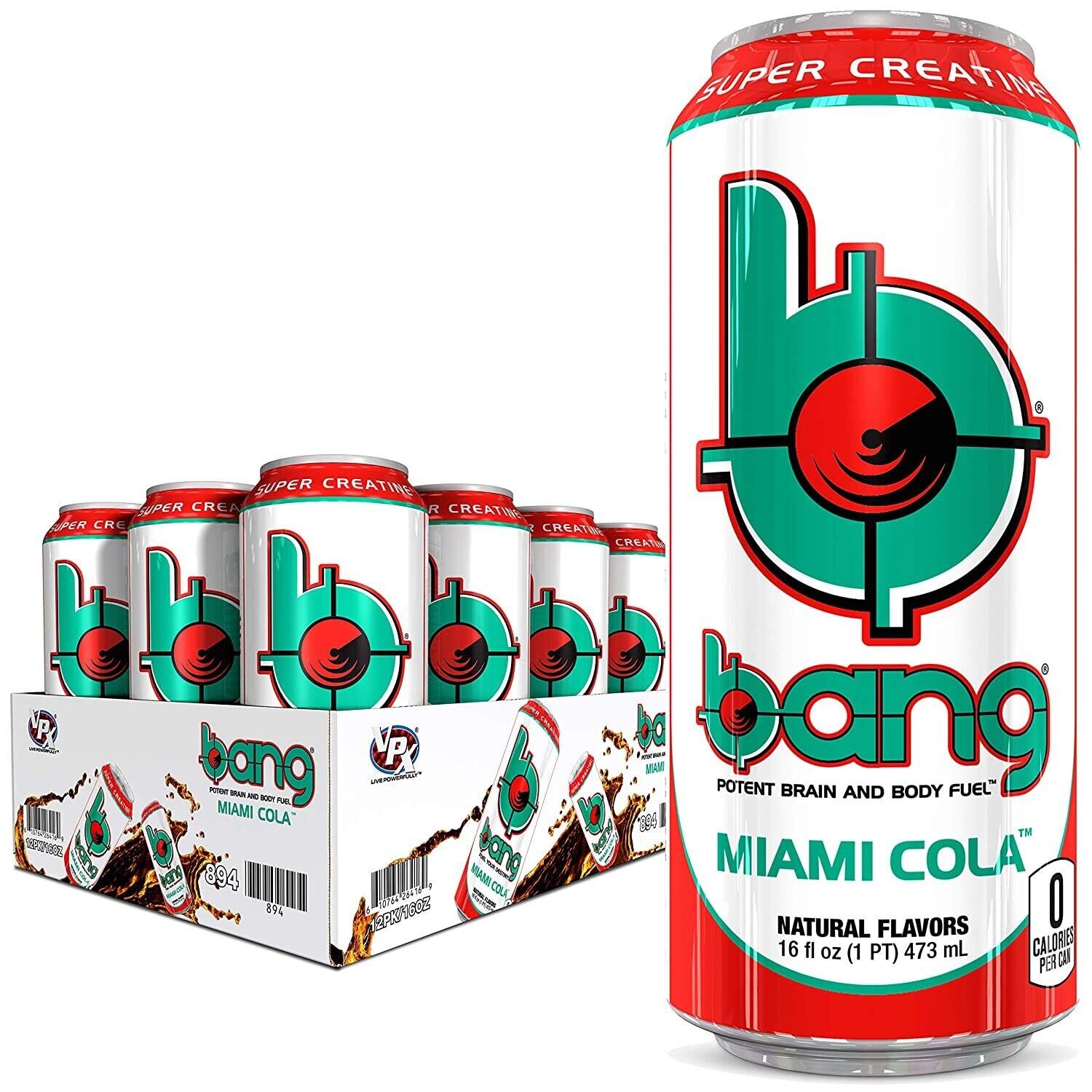 Bang Miami Cola Energy Drink 16 fl oz New Sealed Discontinued (1) Can