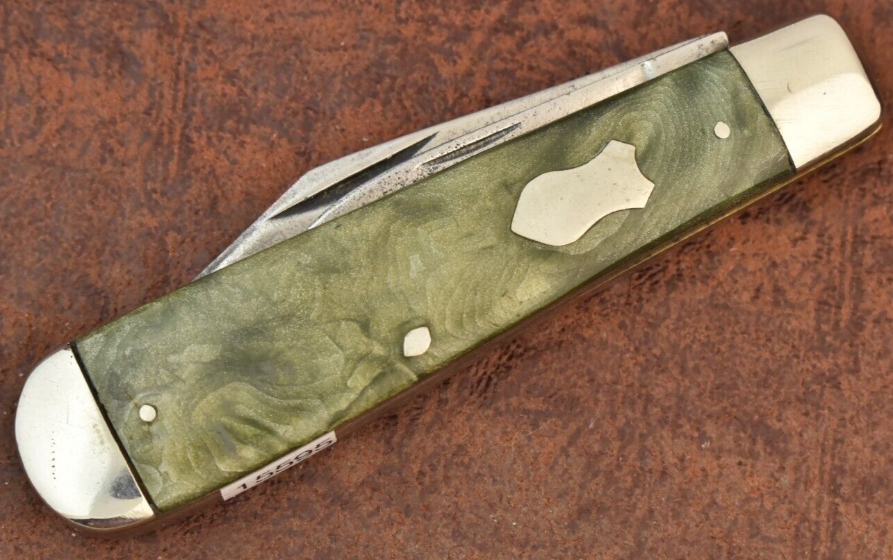 VINTAGE 1933-1940 REMINGTON STRAIGHT LINE GREEN PYRAMITE JACK KNIFE (15595)