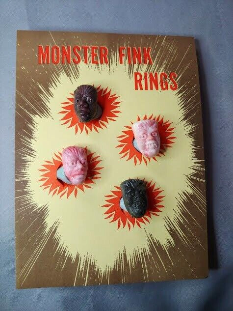 1960s Monster Fink Rings and Vending Machine Card set ORIGINAL #2