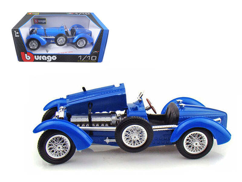 1934 Bugatti Type 59 Blue 1/18 Diecast Model Car