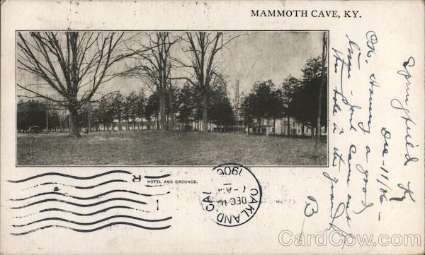 1906 Mammoth Cave,KY Hotel and Grounds View Edmonson County Kentucky Postcard