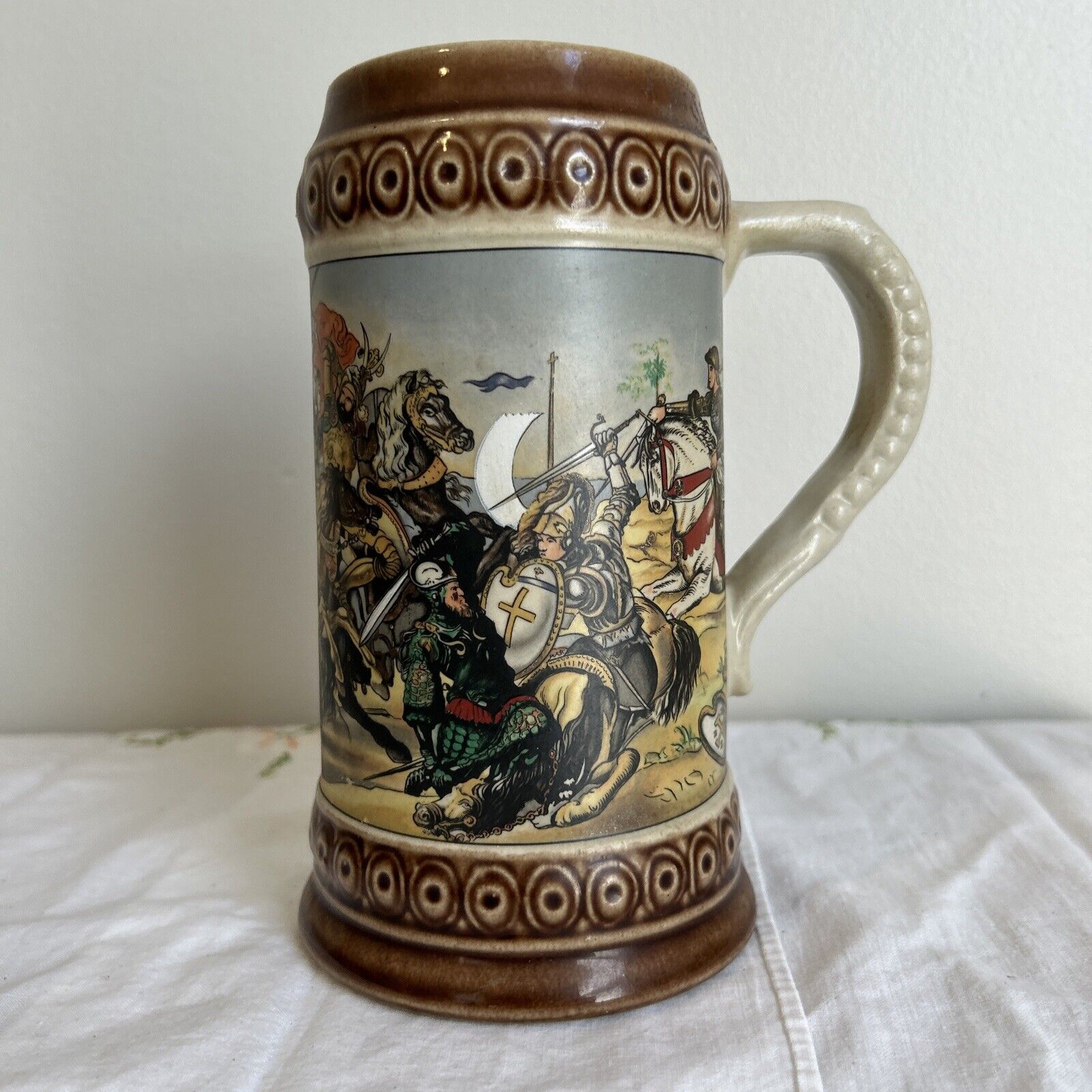 German Pictorial Middle Ages Medieval Stein Mug