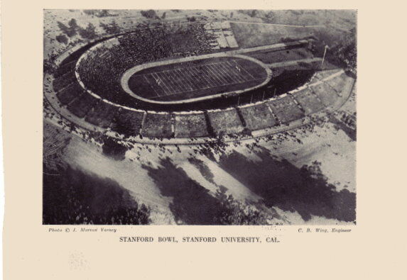 STANFORD UNIVERSITY vintage stadium photo c1927