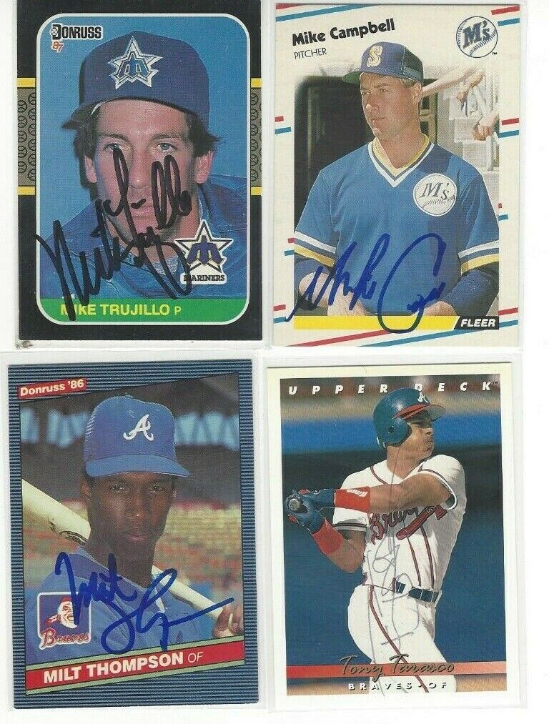1986 Donruss #507 Milt Thompson Autographed Baseball Card Atlanta Braves