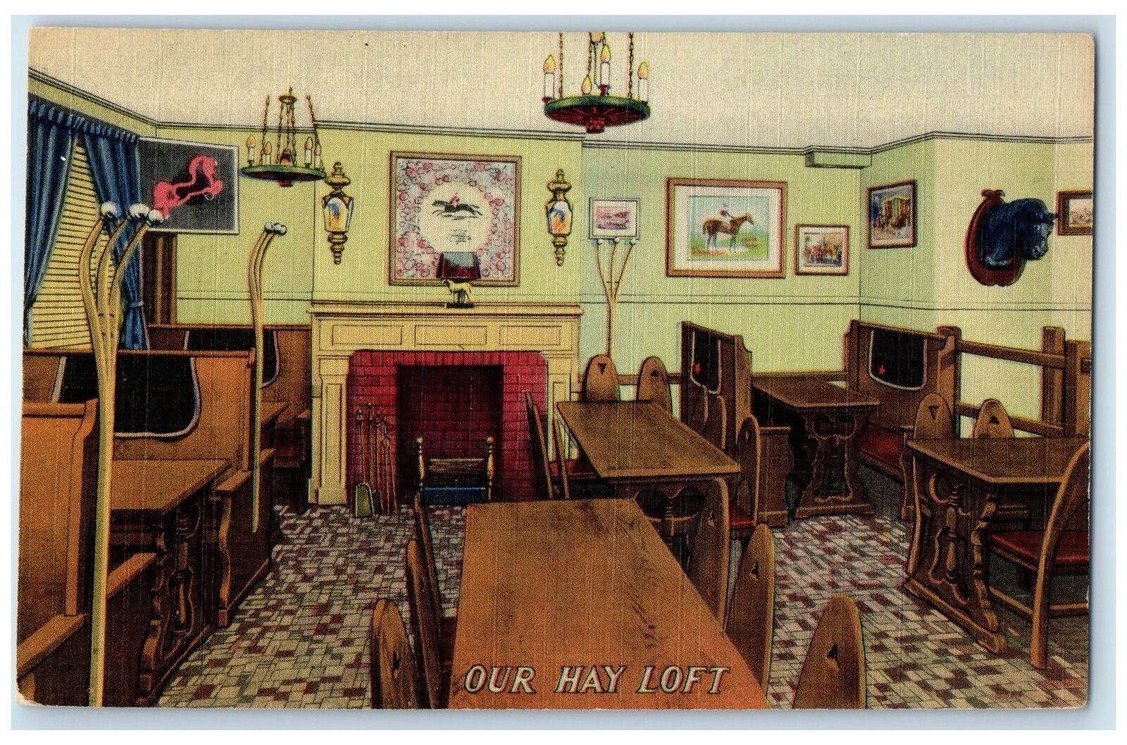 c1940's Jack Delany's Interior Scene New York City New York NY Unposted Postcard