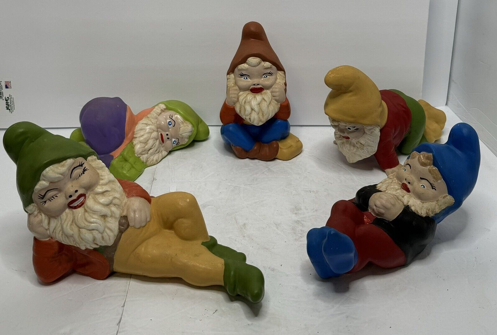 Vintage Ceramic Hobbyist Gnome Set 1977