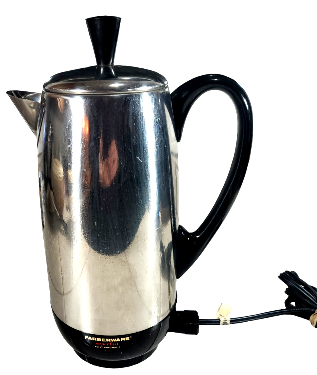 FARBERWARE SuperFast 12-Cup Automatic Percolator Coffee Pot Model 142B Chrome