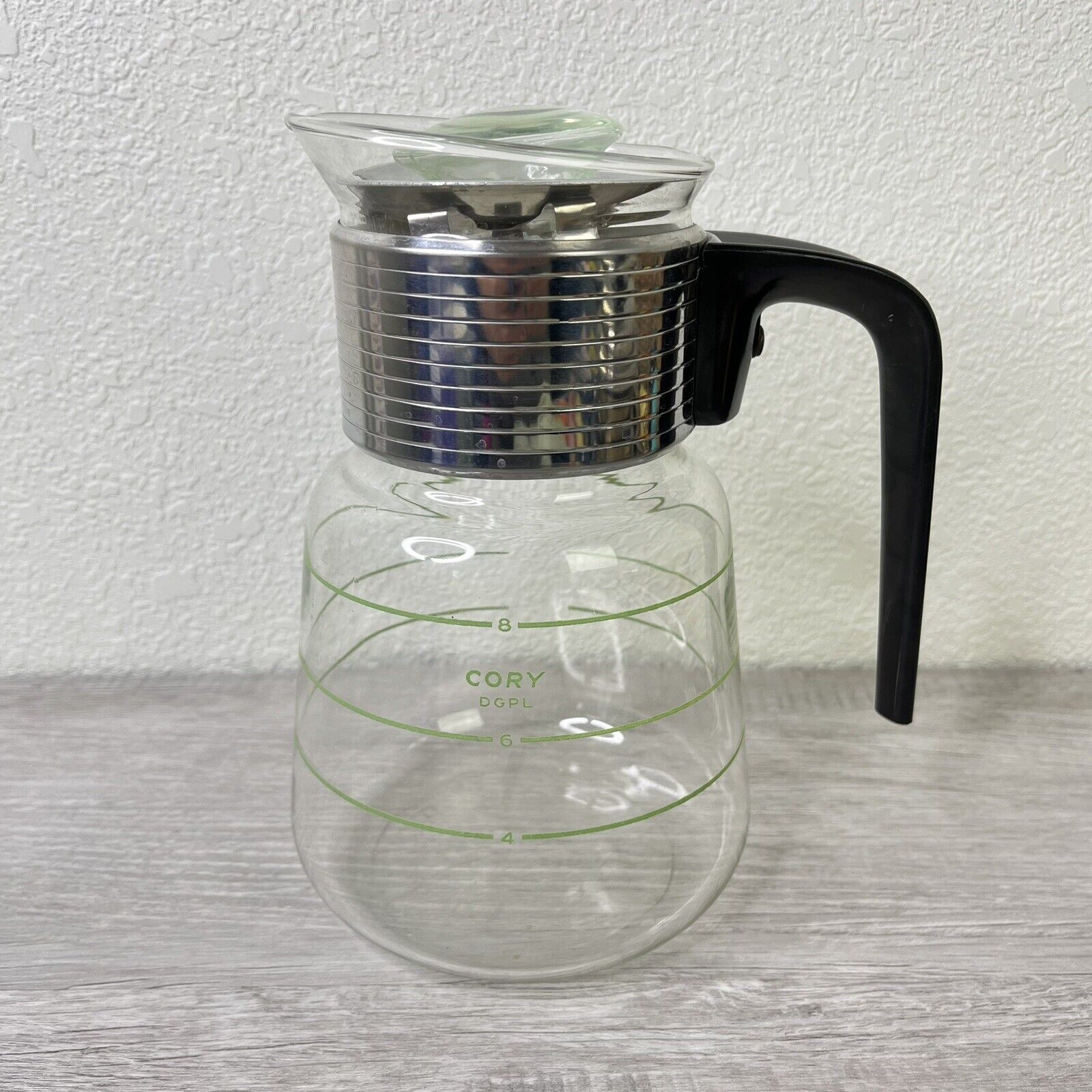 Vintage CORY DGPL Glass Percolator Coffeepot 8 Cups