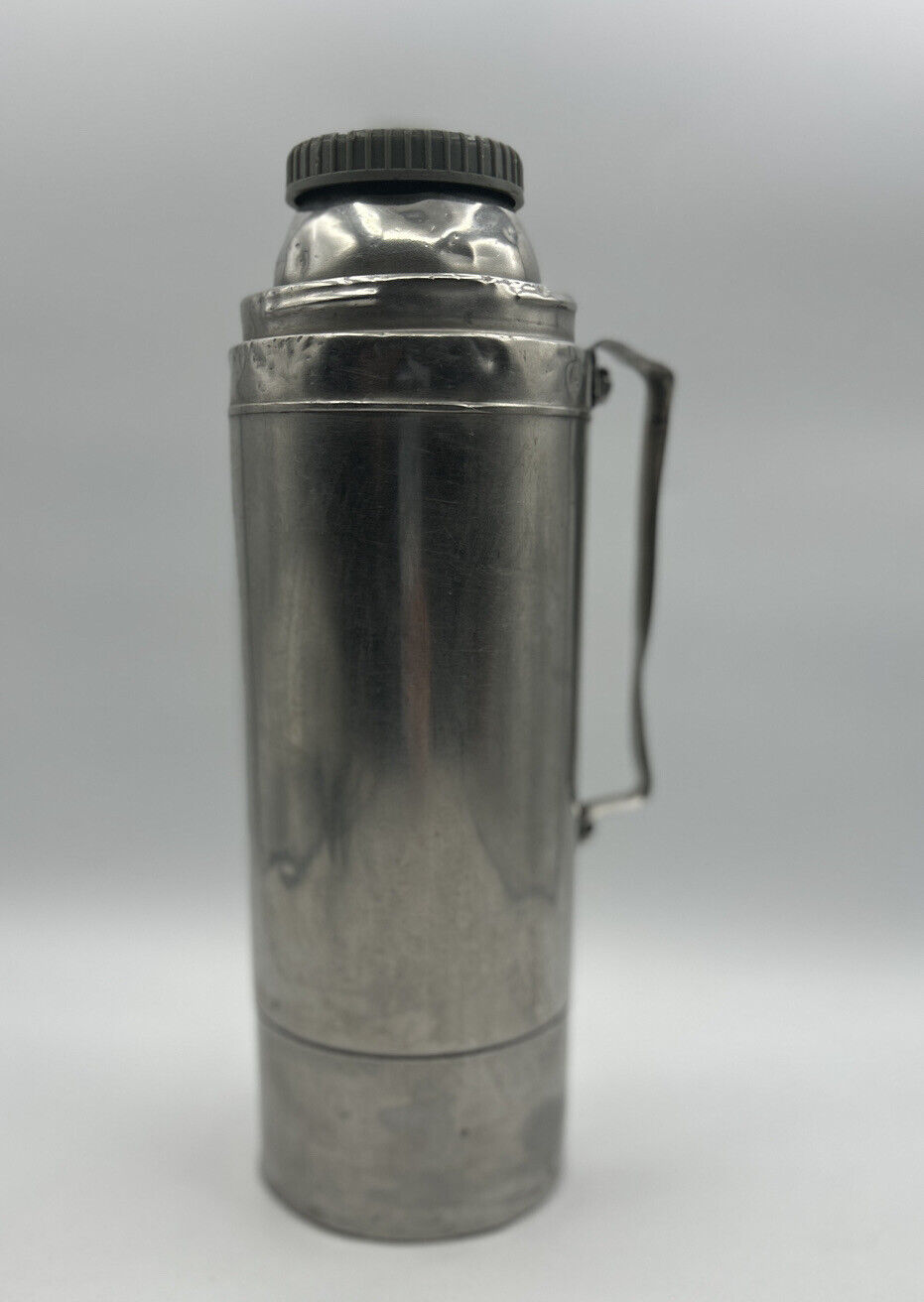 Very Vintage Stainless Steel King Seeley Thermos Vacuum Seal Quart Size Made USA