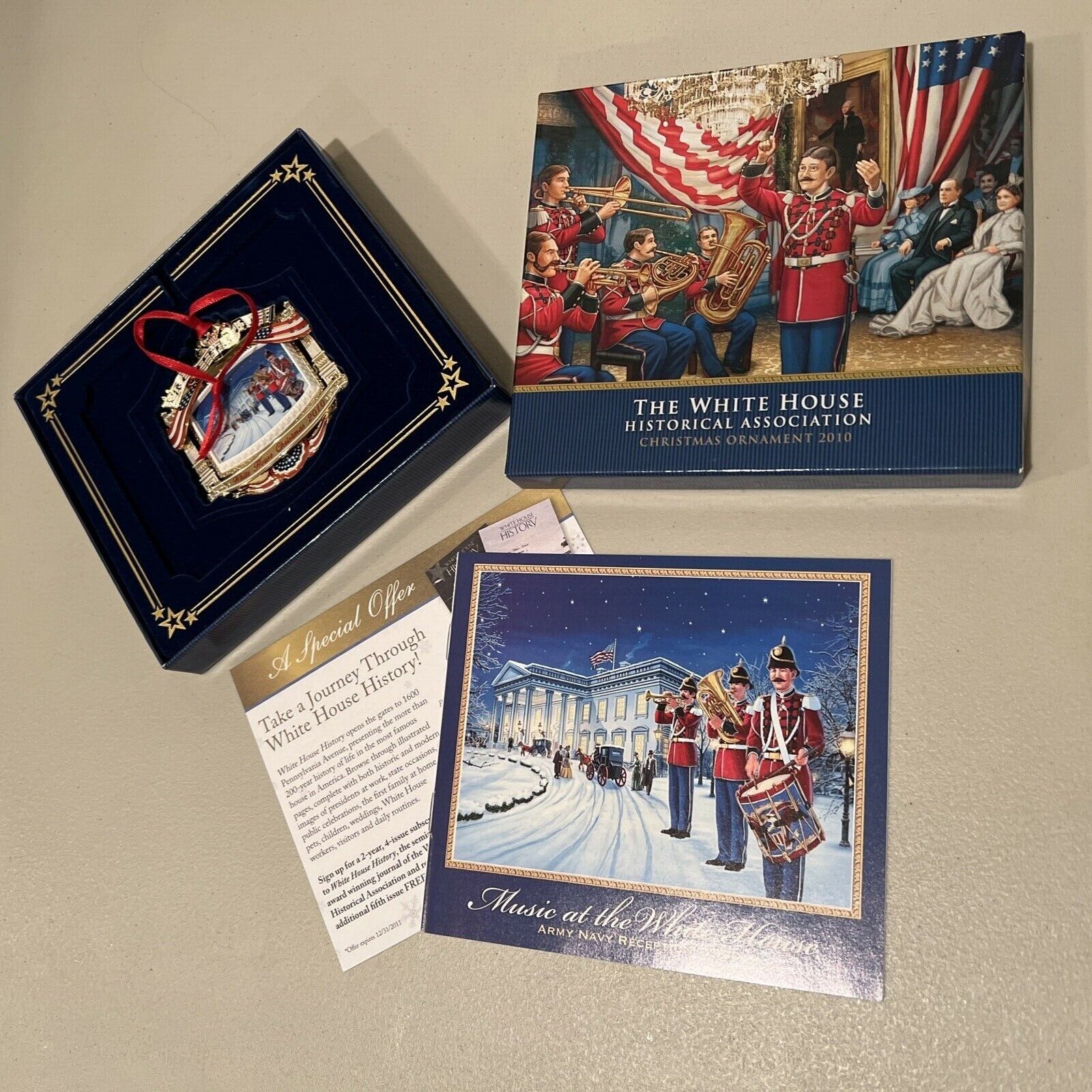 White House Christmas 2010 Ornament Army Navy Reception 1900 William McKinley