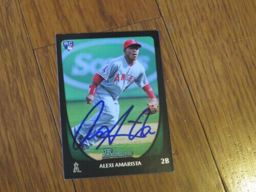 Alexi Amarista Autographed Hand Signed Card Bowman Los Angeles Angels