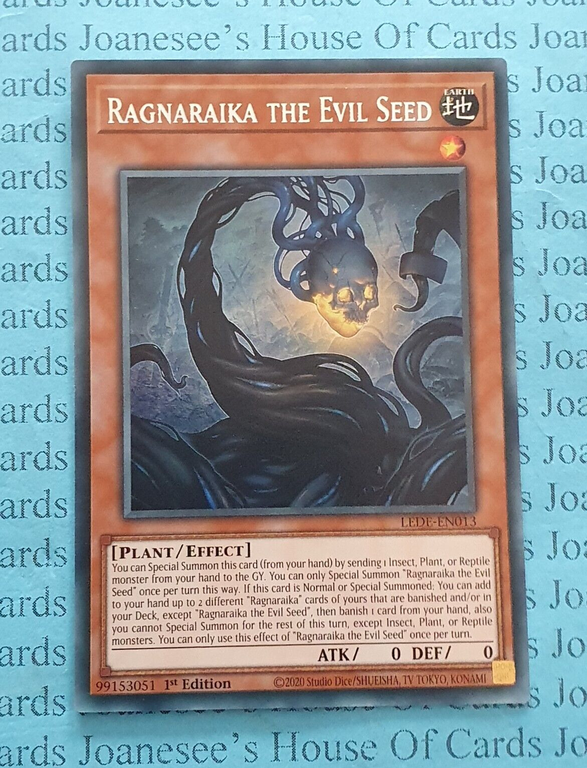 LEDE-EN013 Ragnaraika the Evil Seed Secret Rare Yu-Gi-Oh Card 1st Edition New