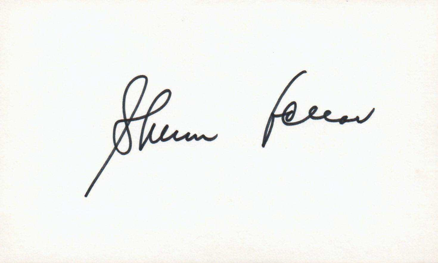 Sherm Lollar 1959 White Sox Deceased 1977 Signed 3x5 Index Card with JSA COA