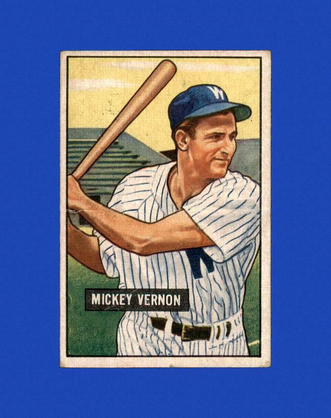 1951 Bowman Set Break # 65 Mickey Vernon VG-VGEX (crease) *GMCARDS*