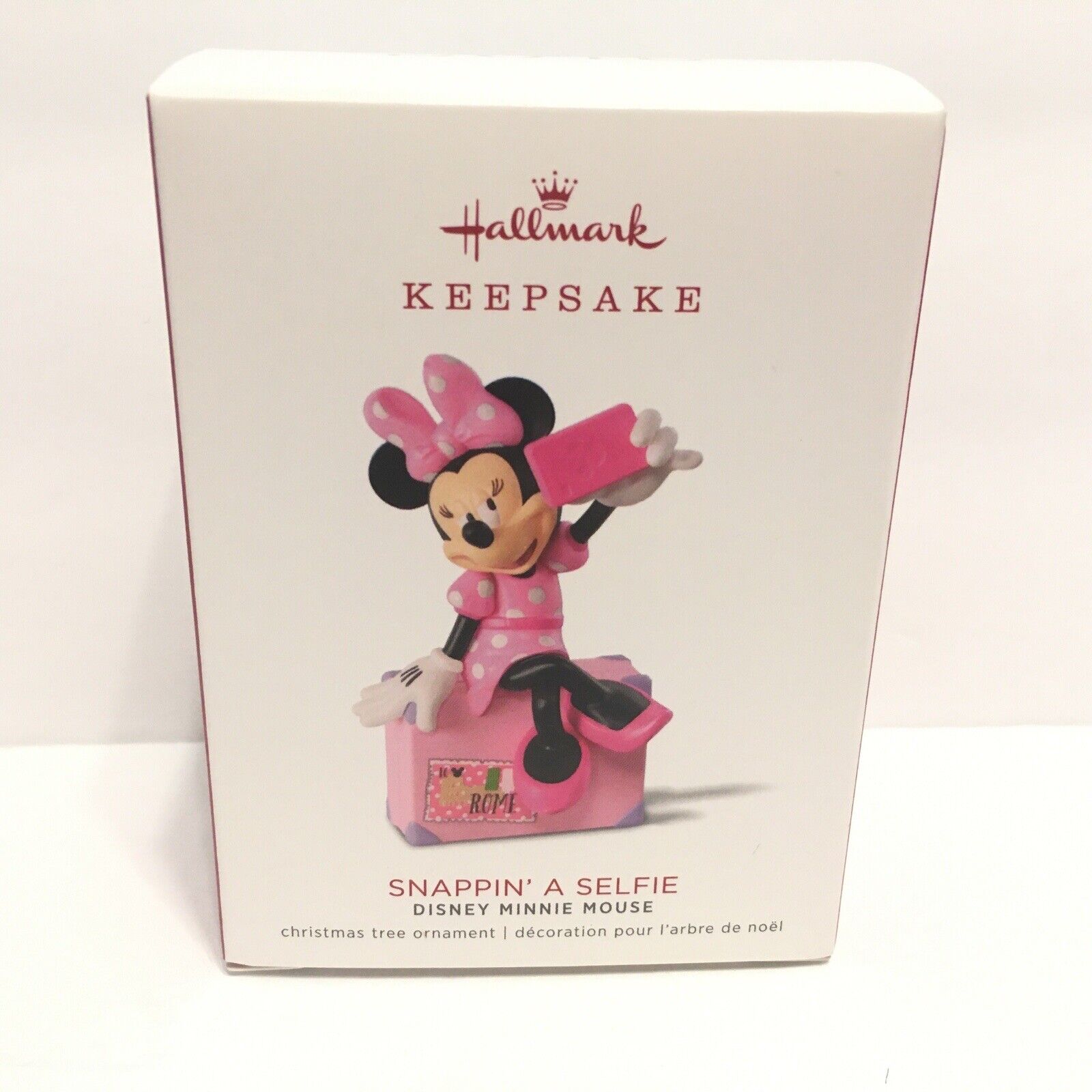 2018 Hallmark SNAPPIN\' A SELFIE Disney MINNIE Mouse Smartphone ORNAMENT