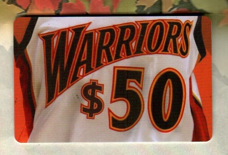 GOLDEN STATE WARRIORS Collectible ( 2007 ) Gift Card ( $0 - NO VALUE )