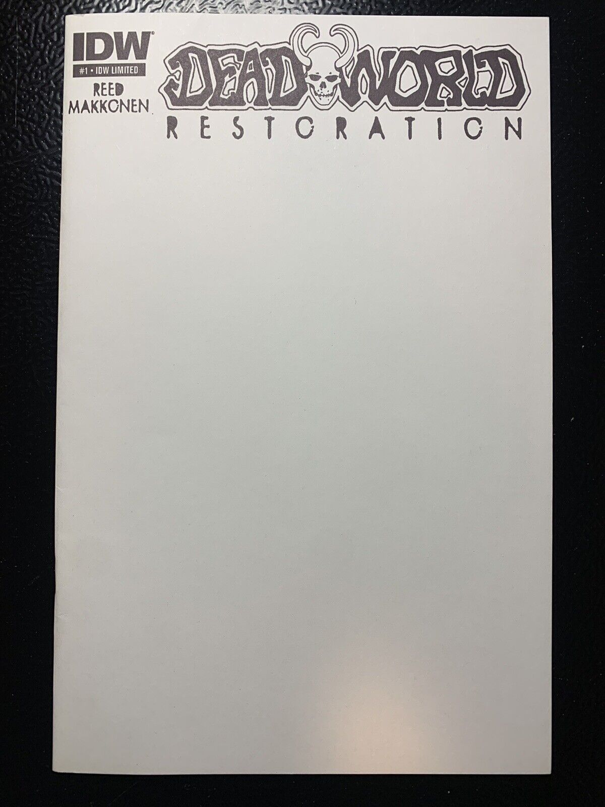 Deadworld Restoration #1 Blank Cover Rare HTF 2013 IDW Limited To 300 NM/M