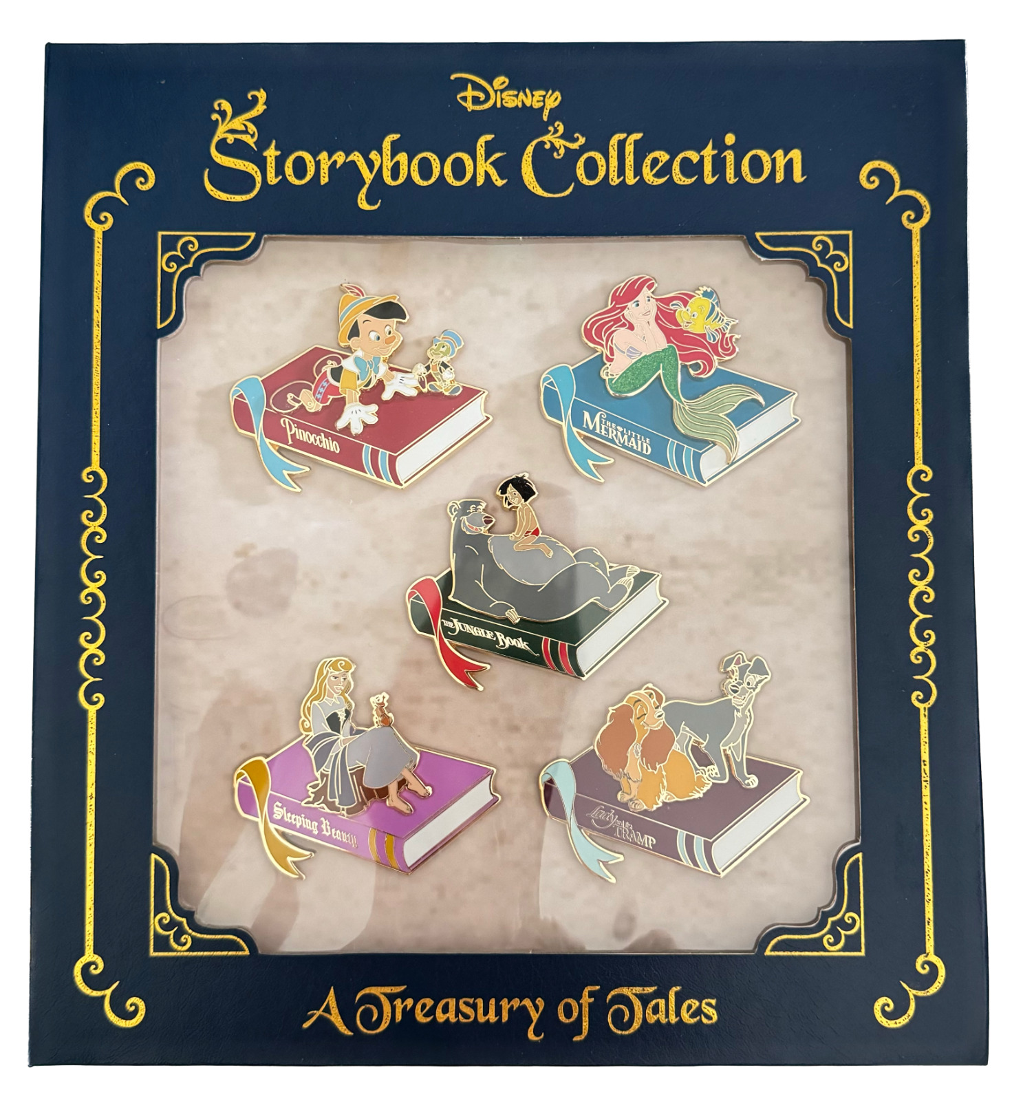 2017 D23 Expo WDI Storybook Collection A Treasury of Tales Set of 5 Pins LE 250