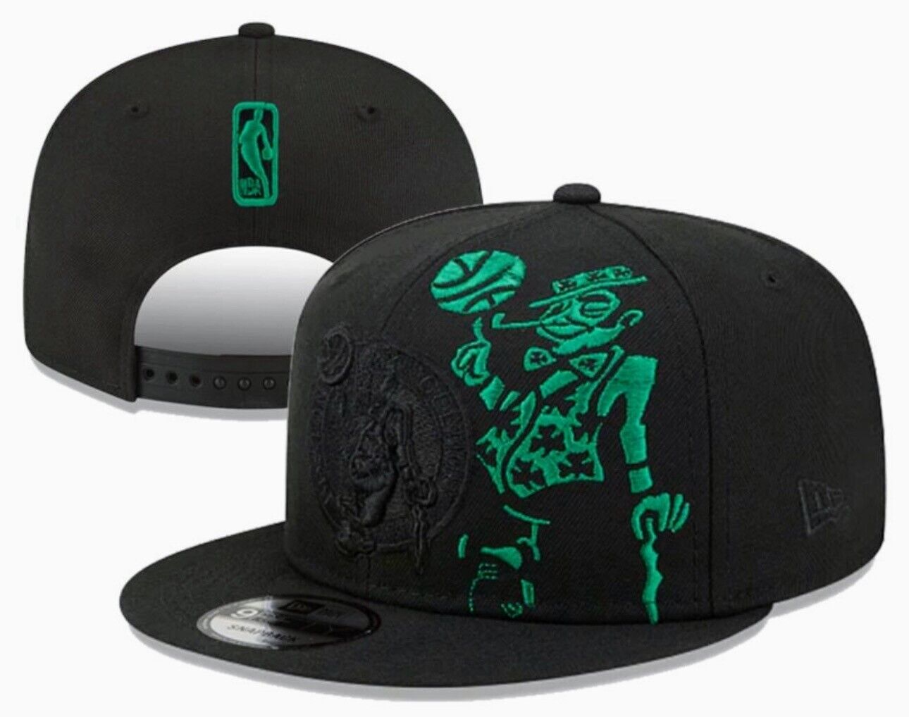 Boston Celtics Hat Snapback Adjustable Fit Cap Black Green Free Fast Ship