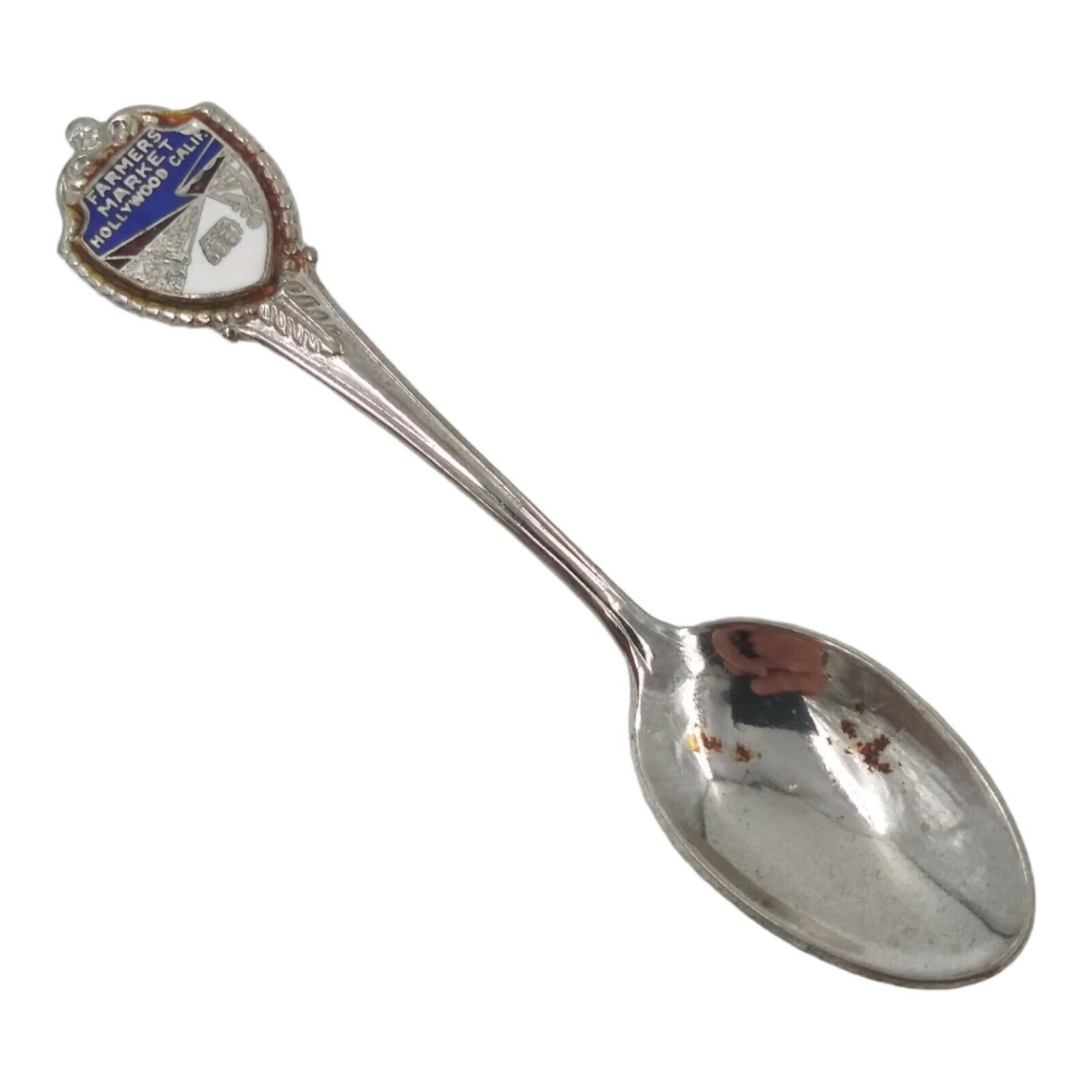 Vintage Farmers Market Hollywood California Souvenir Spoon US State Collectible