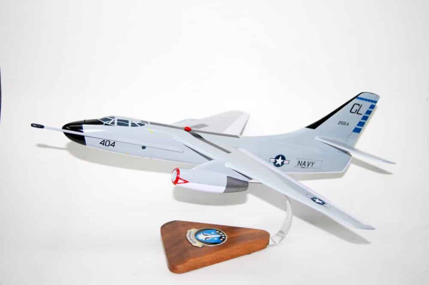 VAH-7 Peacemakers A3D/A-3B Skywarrior Model, 1/50th Scale Model, Mahogany