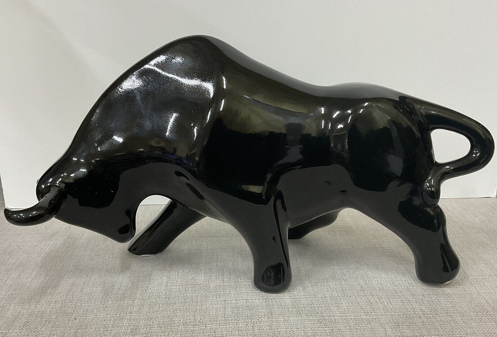Vintage Bull Fighting Figure Taurus Ceramic Statue 13