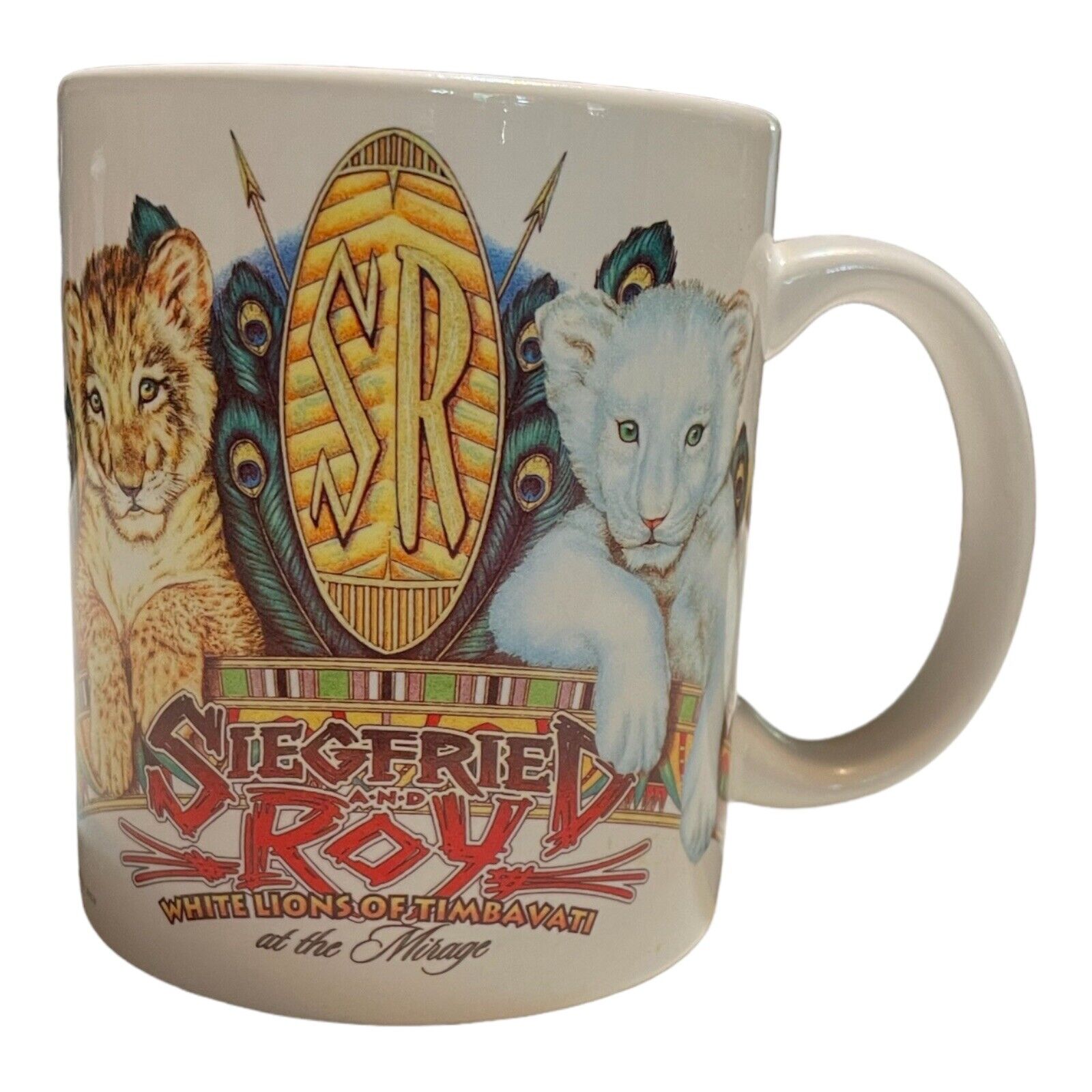VTG Siegfried & Roy White Lions of Timbavati Mirage Graphic Coffee Tea Mug Cup