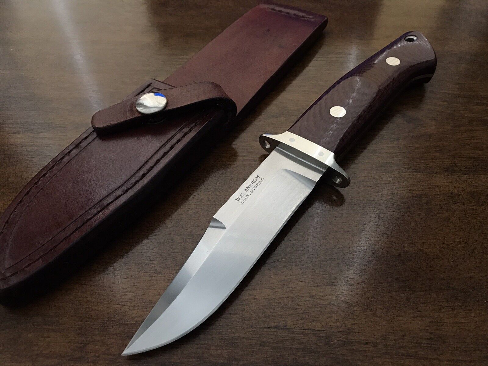 W. E. Ankrom Custom Fixed Blade Chute Knife Loveless Style
