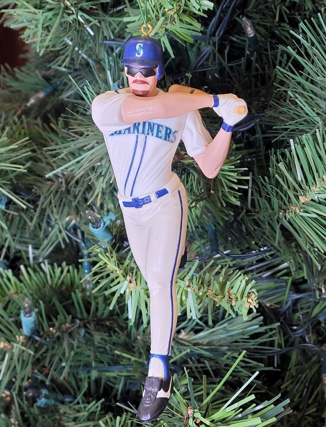 Jay Buhner Seattle Mariners Baseball MLB Xmas Tree Ornament vtg Retro Jersey 19