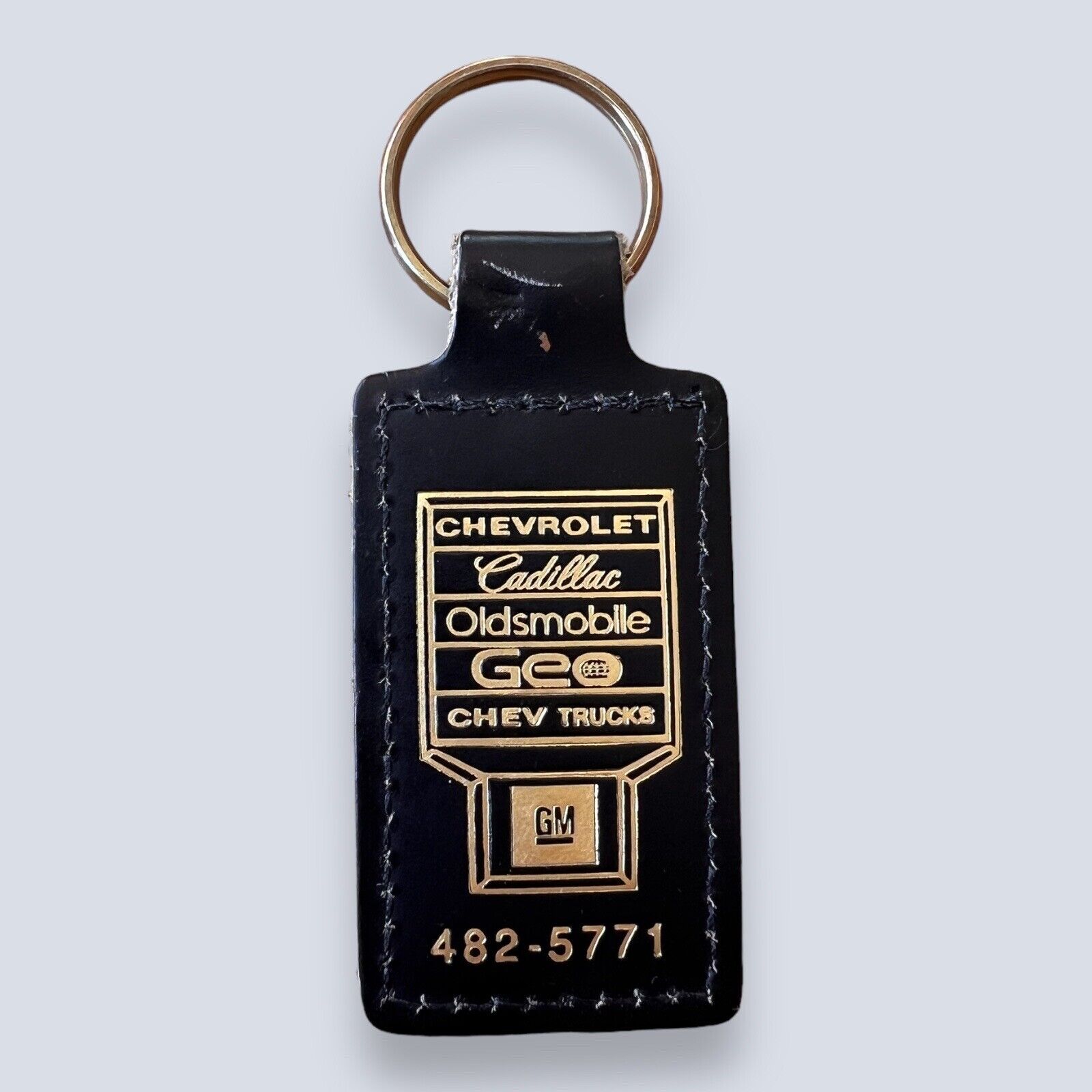 Vintage Edmonton Motors Keychain Key Ring Fob Logo Advertising Car Key Ring 70s