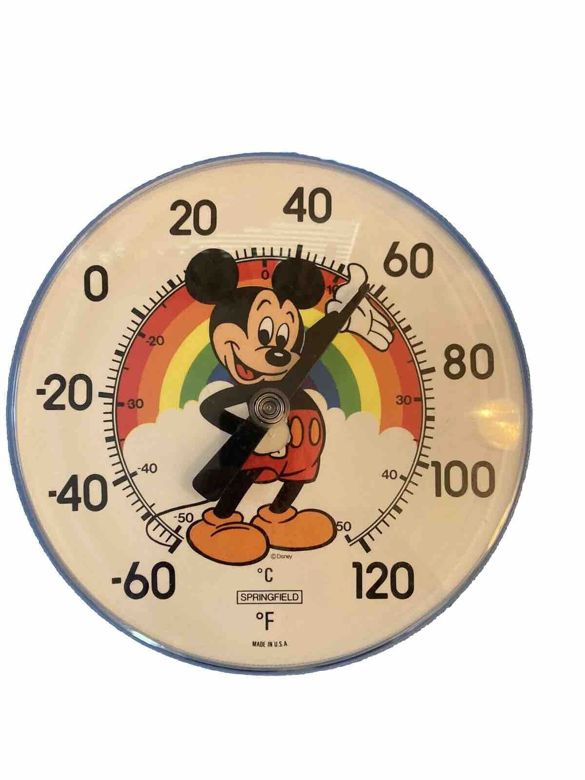 Vintage Disney Mickey Mouse Thermometer By Springfield MADE IN USA