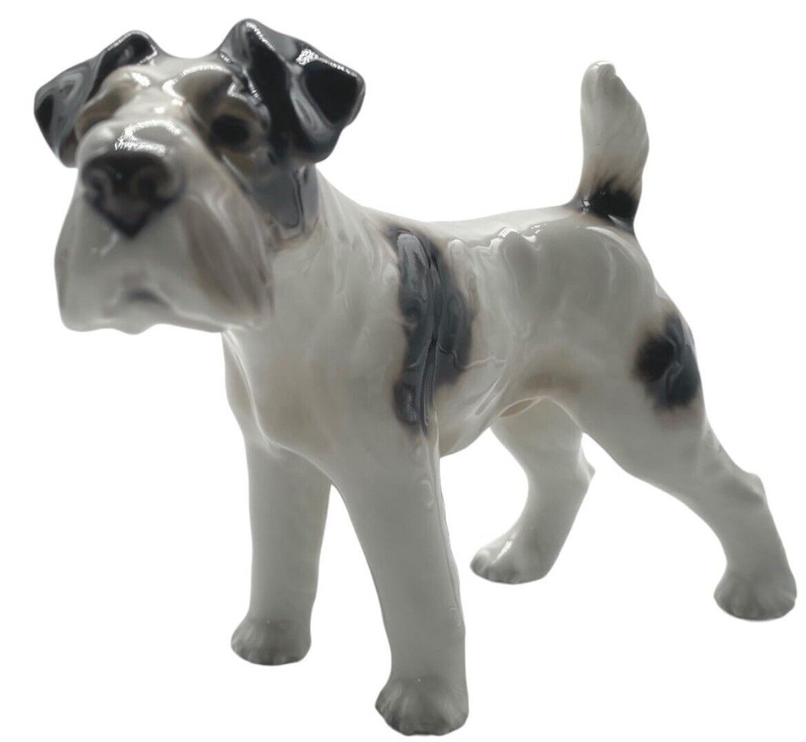 Vintage Dahl Jensen Porcelain Figurine, Terrier Dog #1009 ~ MINT
