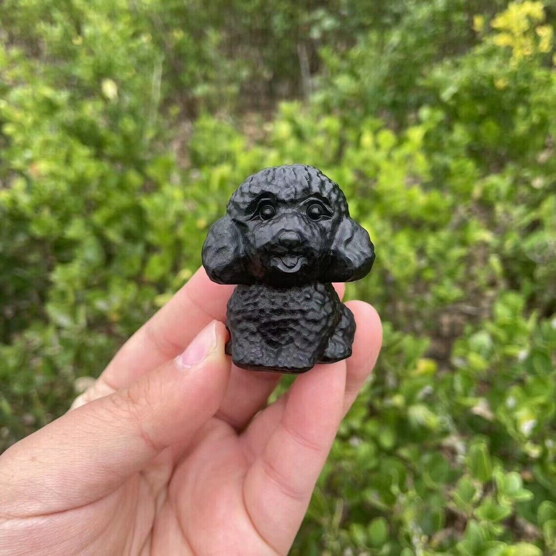 Exquisite obsidian teddy dogs are unique gifts for women and children