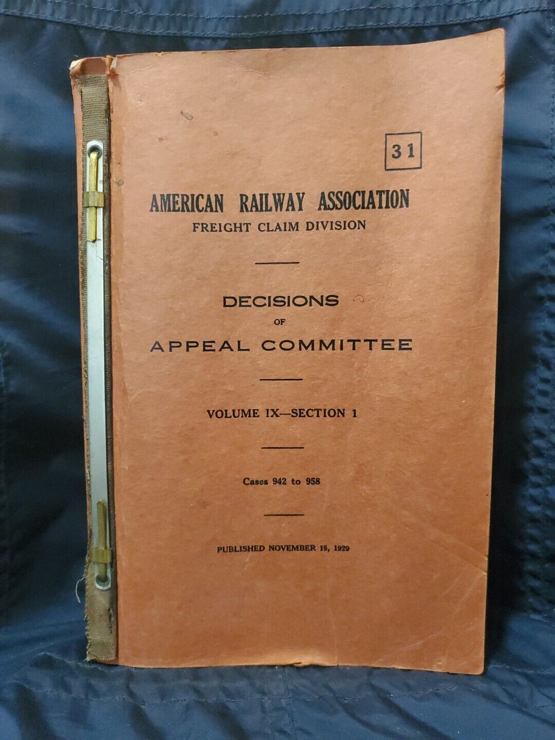 American Railway Association Freight Claim Div Decisions of Appeal 1929-1931 