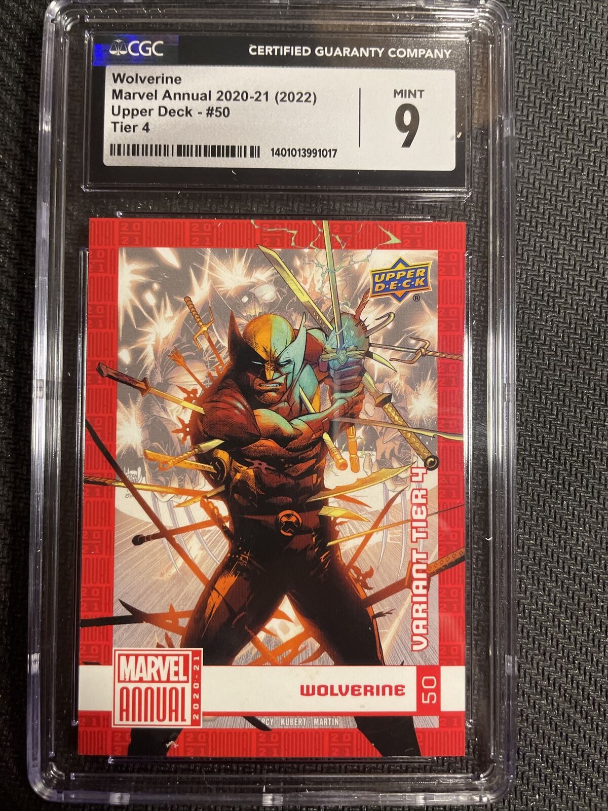 2020-21 Upper Deck Marvel Annual Cover Variants Wolverine Tier 4 #50 CGC Mint 9