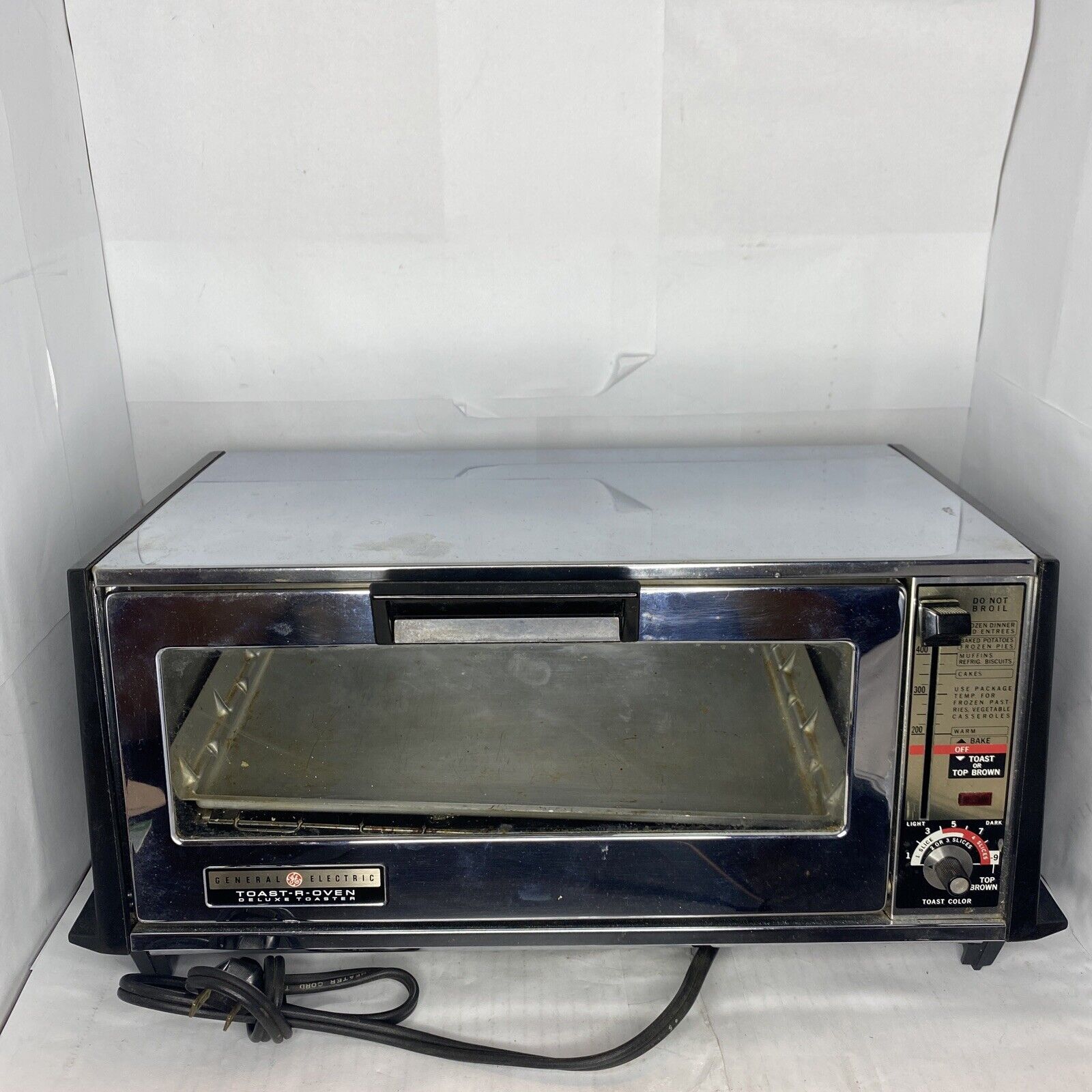 Rare Vintage General Electric A6T94 Toast-R-Oven Deluxe Toaster Oven Tested