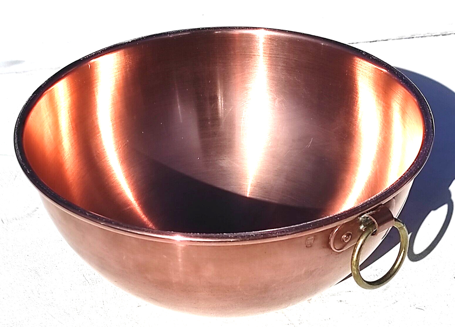 Vintage 10.8inch French Copper Mixing Bowl Made in France Mauviel 2lbs Gift Idea