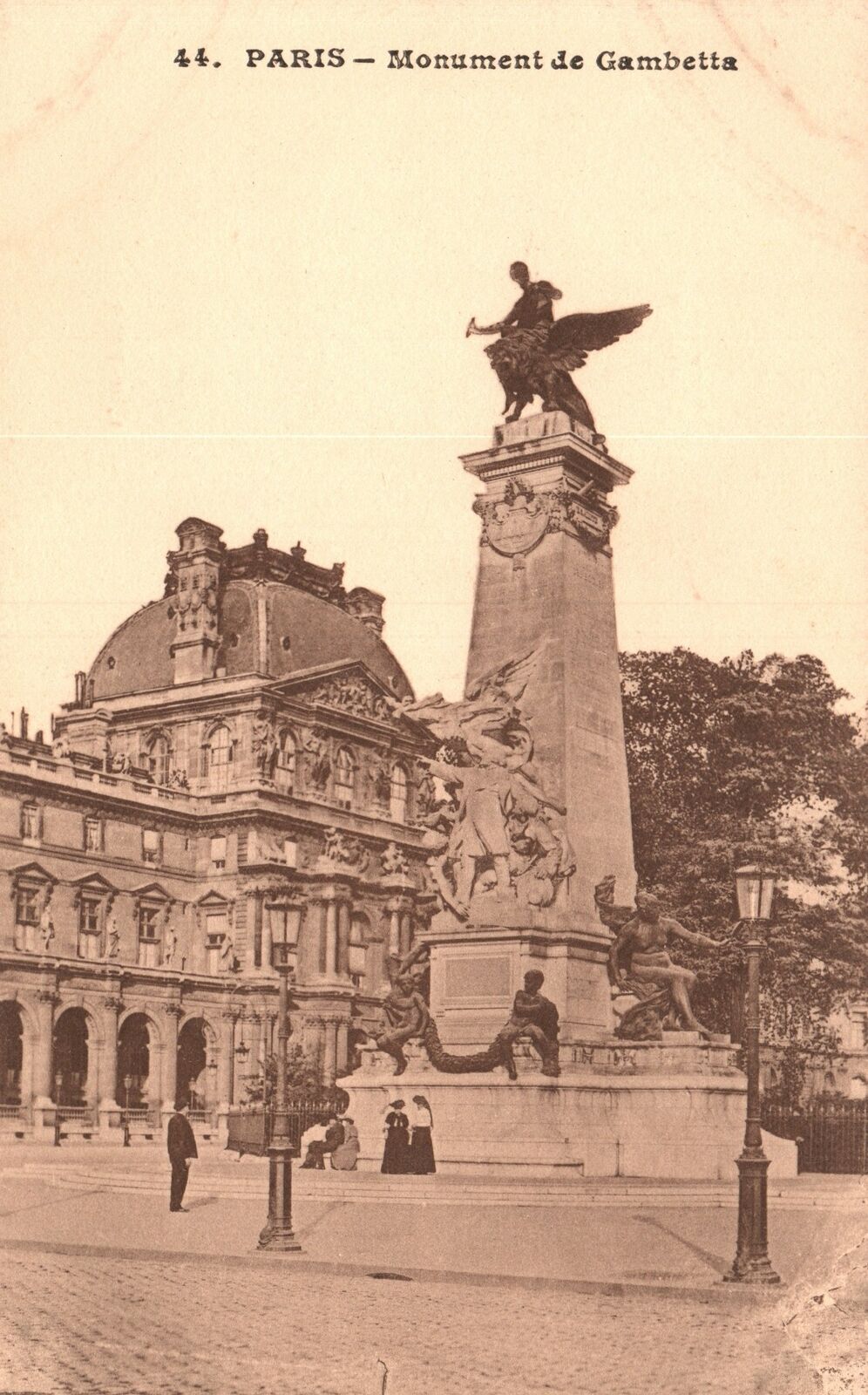 Vintage Postcard 1910\'s Monument de Gambetta Paris France FR