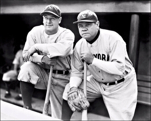 Babe Ruth Lou Gehrig Photo 8X10 New York Yankees #1