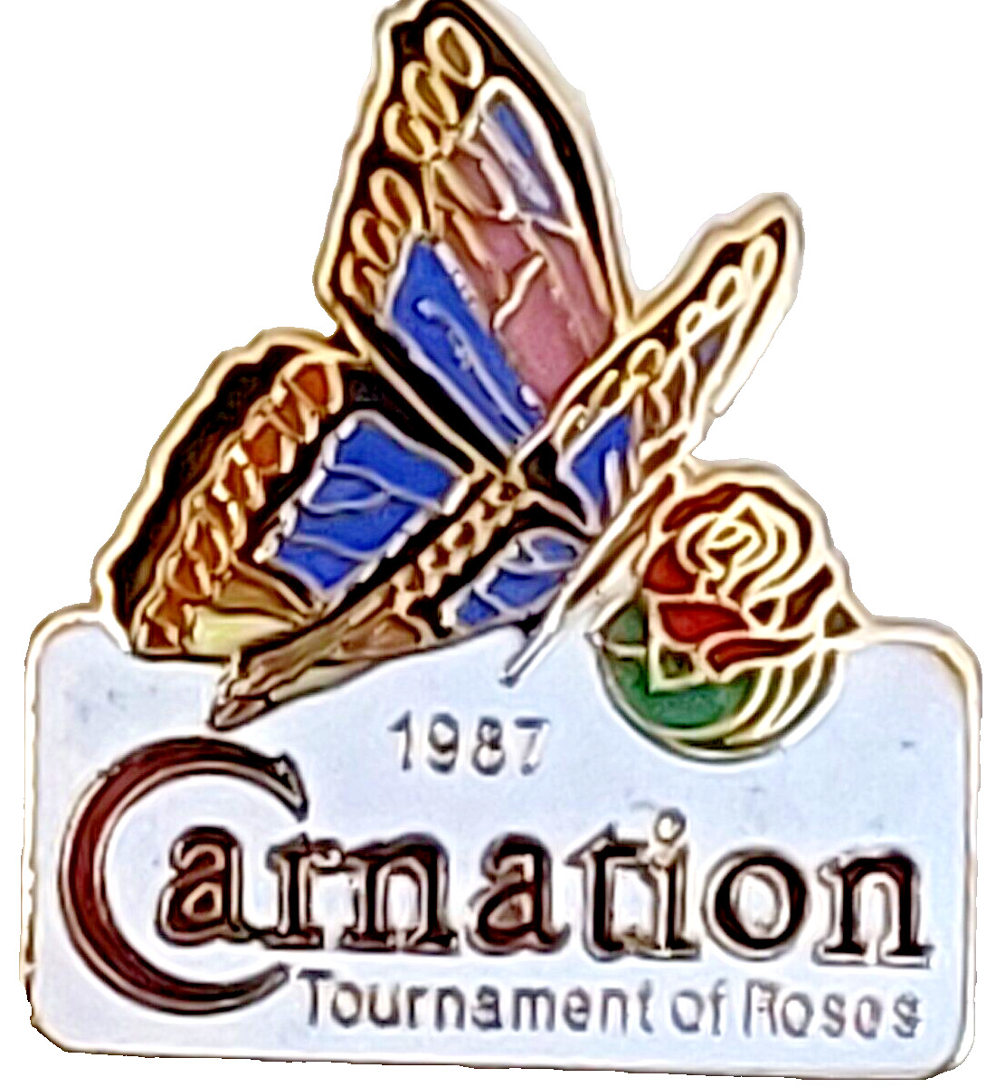 Rose Parade 1987 Carnation Company 98th Tournament of Roses Lapel Pin