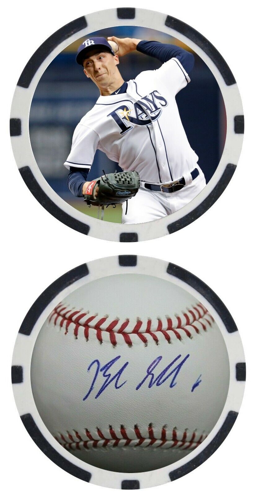 BLAKE SNELL  - TAMPA BAY RAYS - POKER CHIP -  ***SIGNED/AUTO***