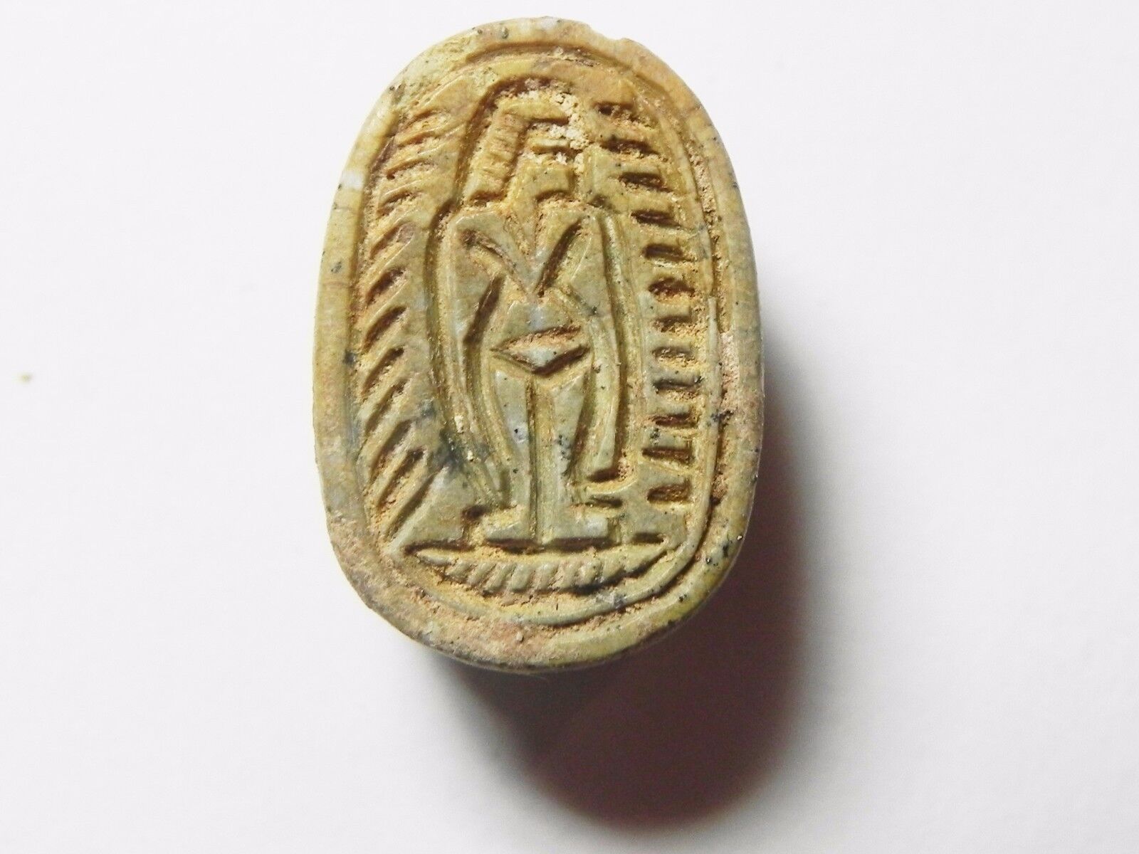 ZURQIEH -AF680- ANCIENT EGYPT ,2ND INTERMEDIATE STONE SCARAB. 1782 - 1570 B.C