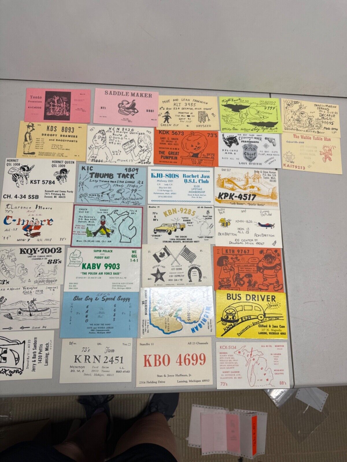 Lot of 30 Vintage QSL Cards Lot # 41
