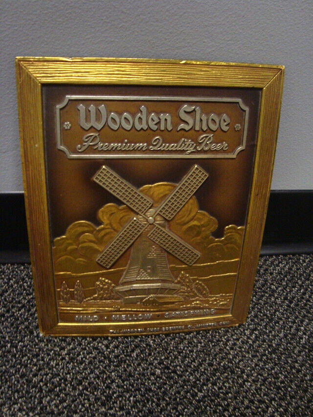Circa 1940s Wooden Shoe Foil/Composite Windmill Sign, Minster, Ohio