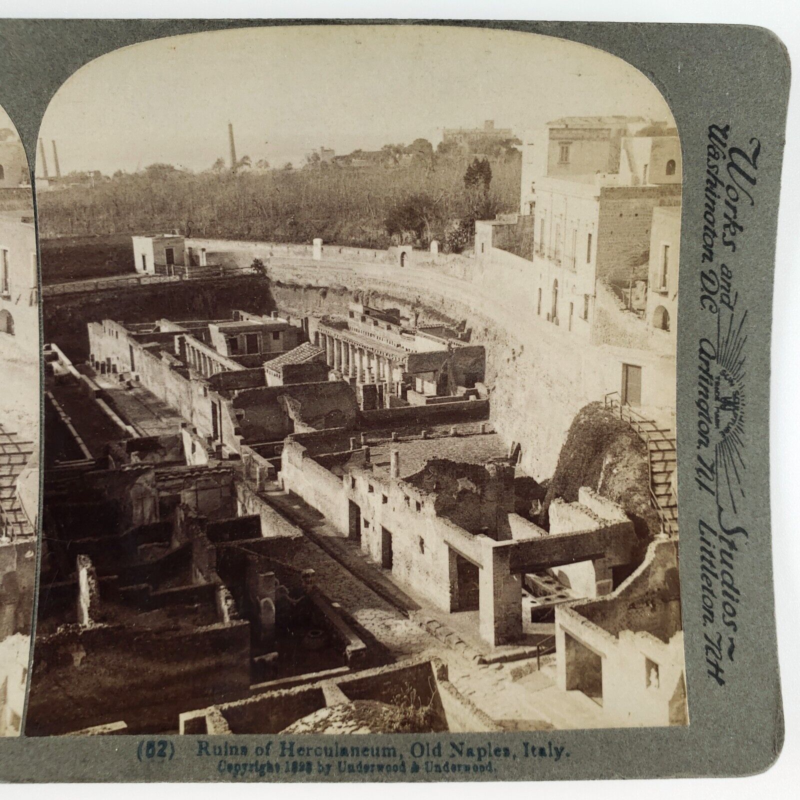 Herculaneum Ruins Naples Italy Stereoview c1893 Ancient Ercolano Campania A2608